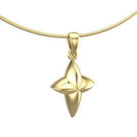Geel gouden kruis ashanger