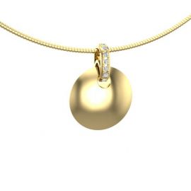 Disk ashanger in goud.