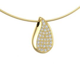 Druppel ashanger met diamanten, edelstenen of lab diamanten.