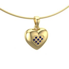 Hart ashanger Large met diamanten, edelstenen of lab diamanten