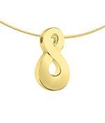 Infinity ashanger in witgoud.