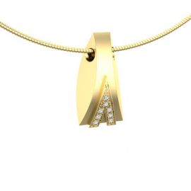 18krt Gouden ashanger met briljanten