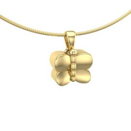 Vlinder ashanger in geelgoud.