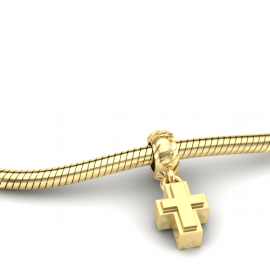 Kruis ashanger geelgoud. www.silentmemories.com