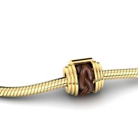 Zilveren paardenhaar bedel.