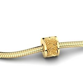 14krt geelgouden vingerafdruk hart hanger.