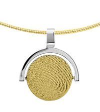 Vingerafdruk hanger in goud.