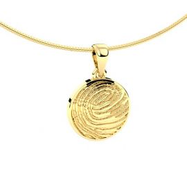 Vingerafdruk rond hanger in witgoud