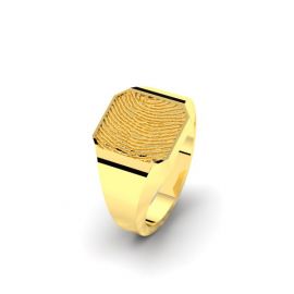 Goud of zilver vinger afdruk ring.