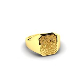 Goud of zilver vinger afdruk ring.