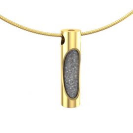 Geelgouden glazen ashanger.