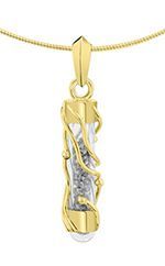 Glas buis ashanger met as of haarlok in goud.