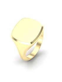 18krt witgouden vierkante stomphoekige zegel as ring.