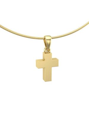 18krt Geelgouden kruis as hanger