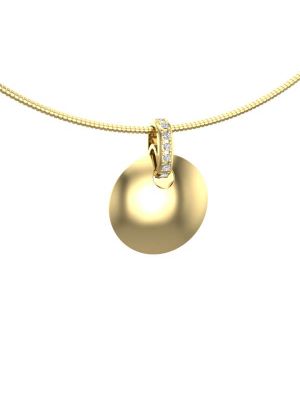 Disk ashanger in goud.