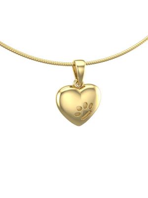 Hart met pootafdruk ashanger