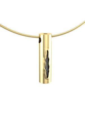 Ashanger met glazen buis in goud.