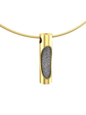 Geelgouden glazen ashanger.